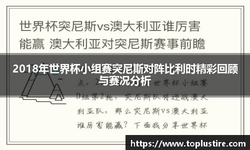 2018年世界杯小组赛突尼斯对阵比利时精彩回顾与赛况分析